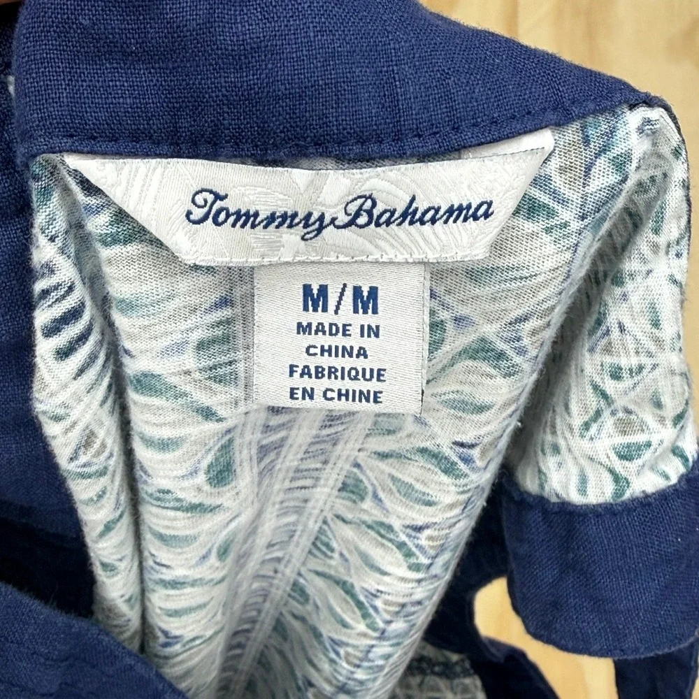 Tommy Bahama Womens Blue Geometric Tile Print Sleeveless Shift Dress Size M
